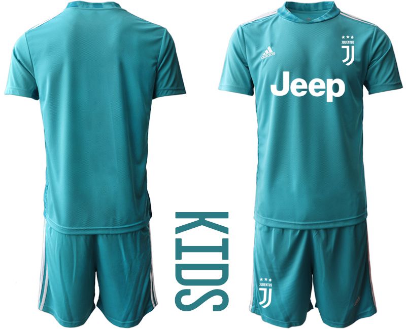 Youth 2020-2021 club Juventus lake blue goalkeeper Soccer Jerseys